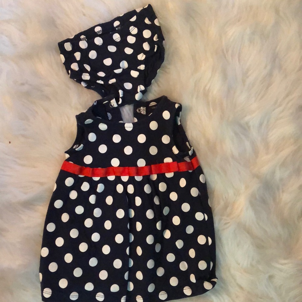 Carter’s 9 month navy blue polka dot dress